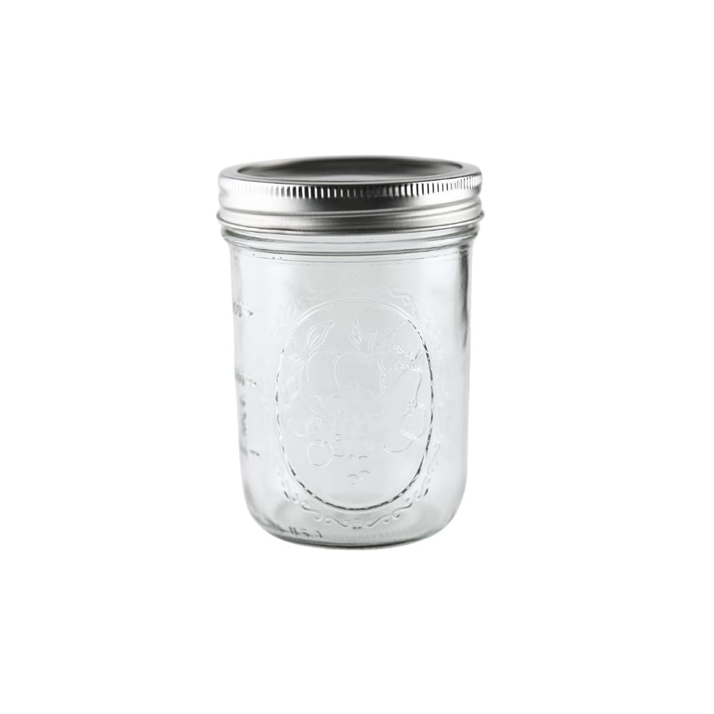 16oz Wide Mouth Glass Mason Jars with Lids & Bands, Set of 12 K491