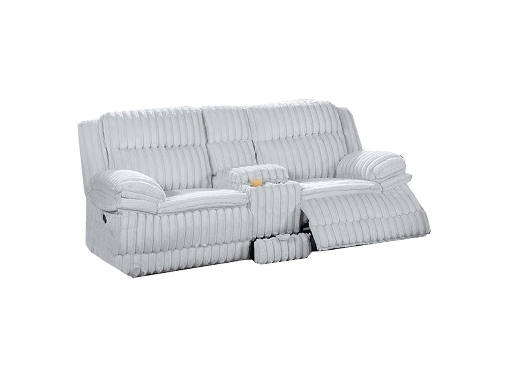 Light Gray Corduroy Manual Motion Loveseat T131480