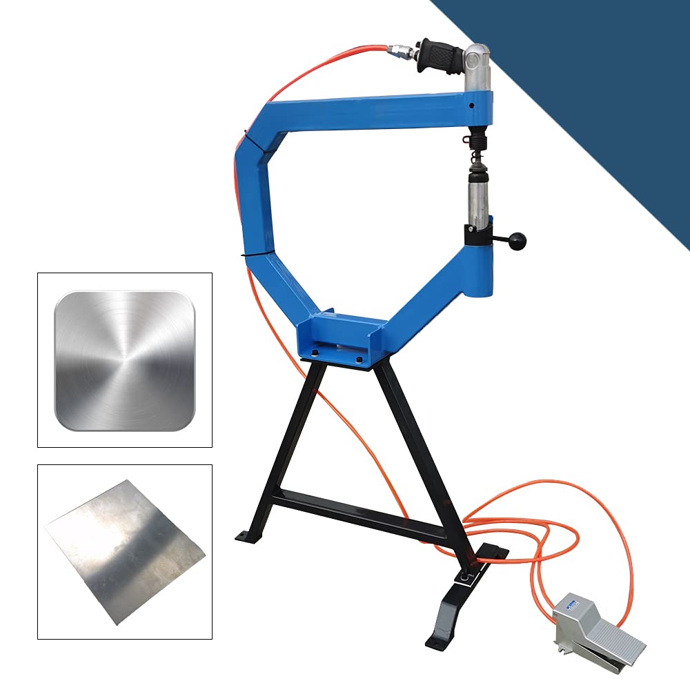 4" Throat Pneumatic Planishing Hammer with Cast Iron Stand X8516