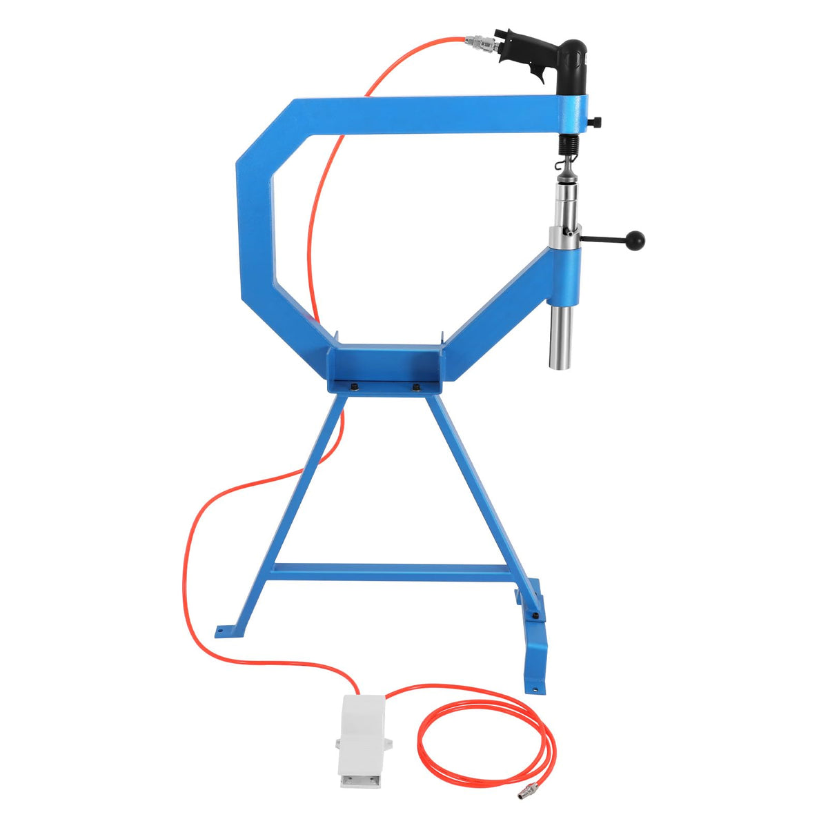 Pneumatic Planishing Hammer with 1" 2" 3" Anvil, Cast-Iron Stand, Pedal E5697