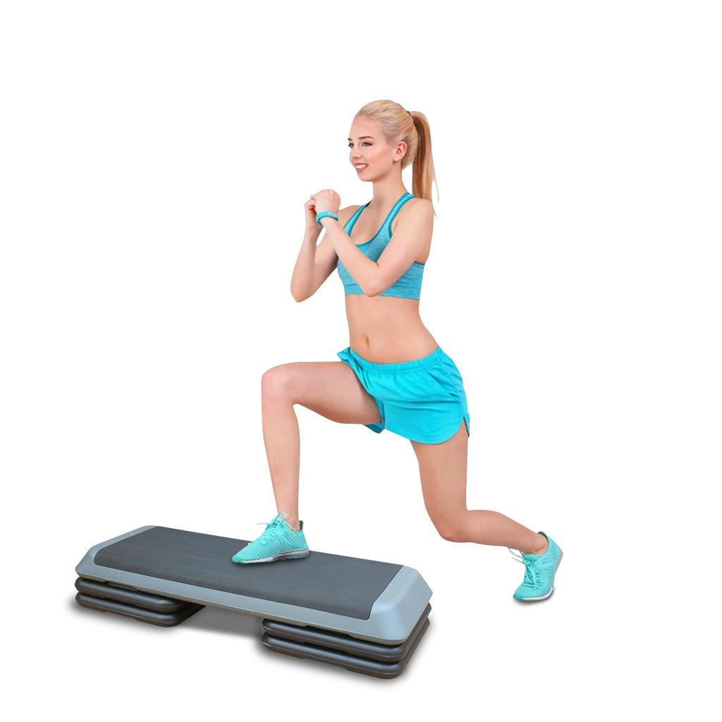 Adjustable Height Aerobic Step Platform with 4 Risers I9749