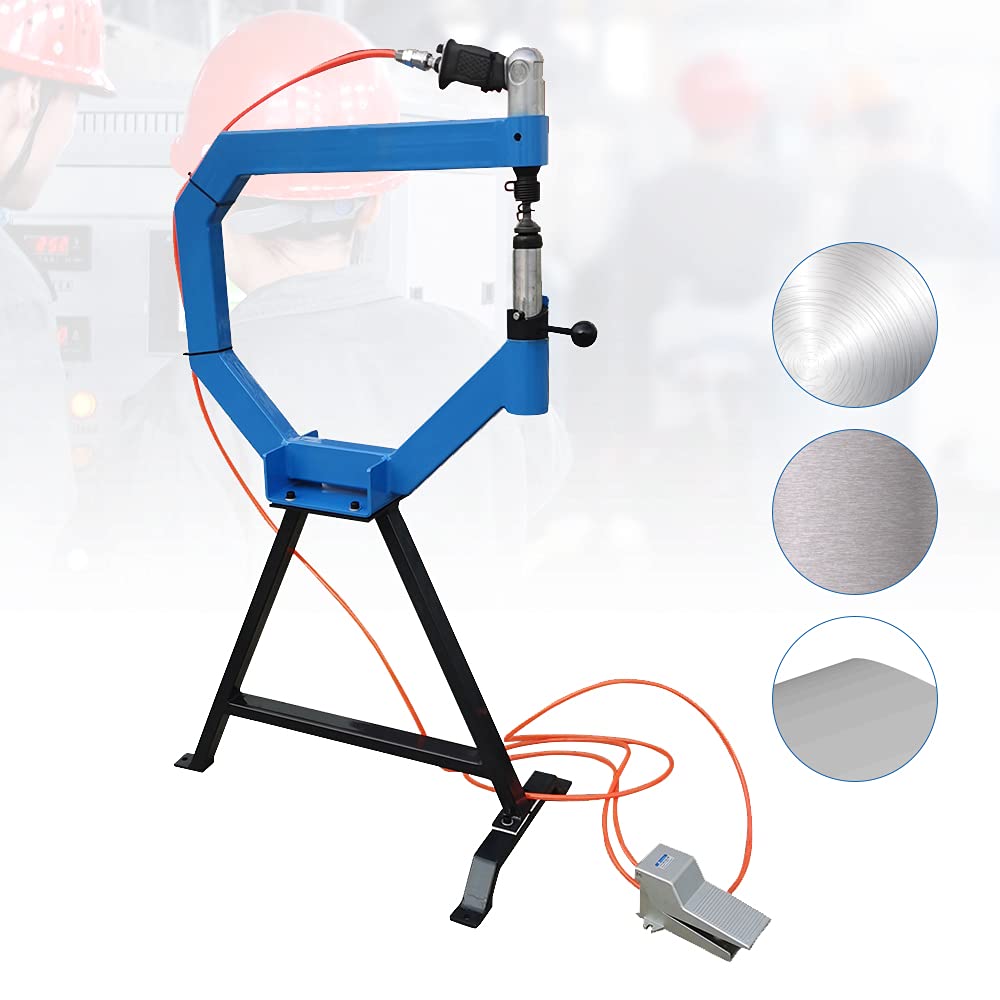 4" Throat Pneumatic Planishing Hammer with Cast Iron Stand X8516
