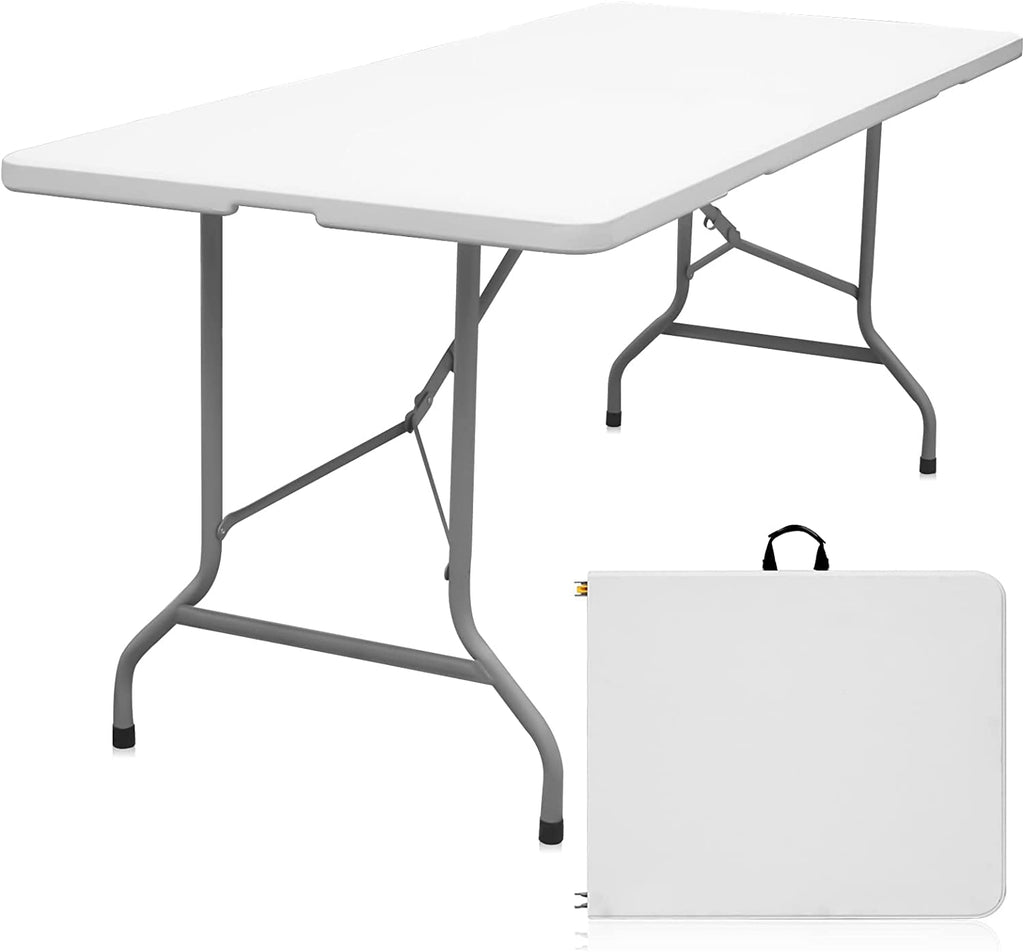 6ft White Folding Table D7869
