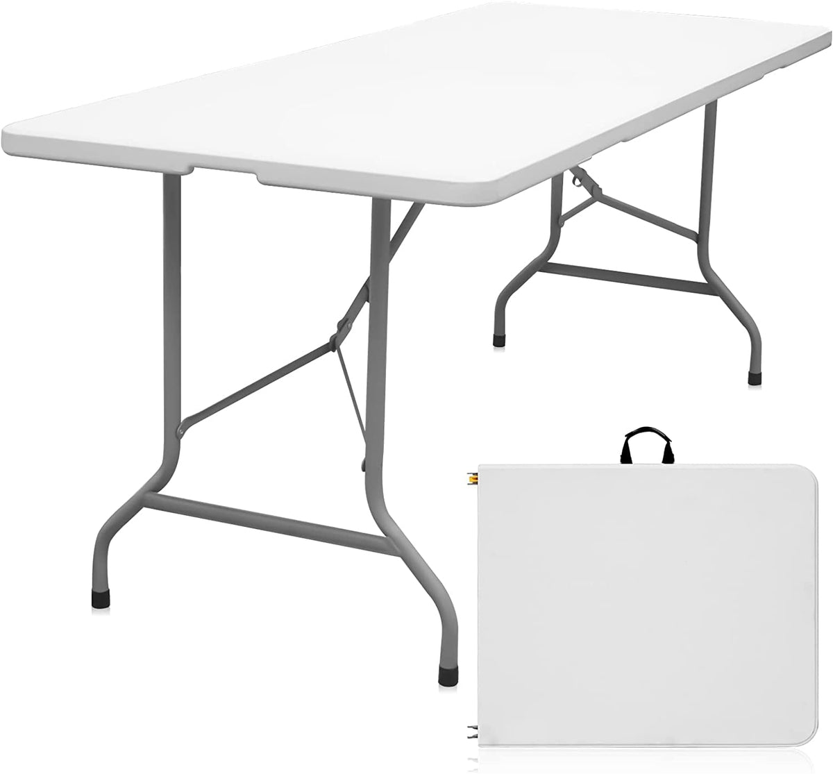 6ft White Folding Table D7869