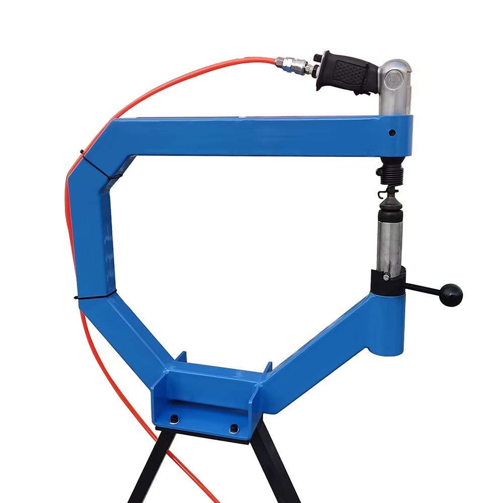 4" Throat Pneumatic Planishing Hammer with Cast Iron Stand X8516