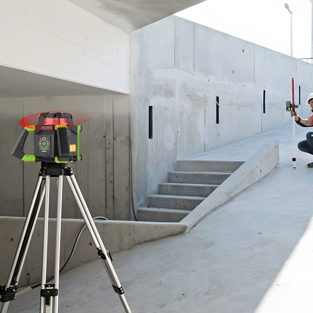 Red Self-Leveling Rotary Laser Level Kit L993