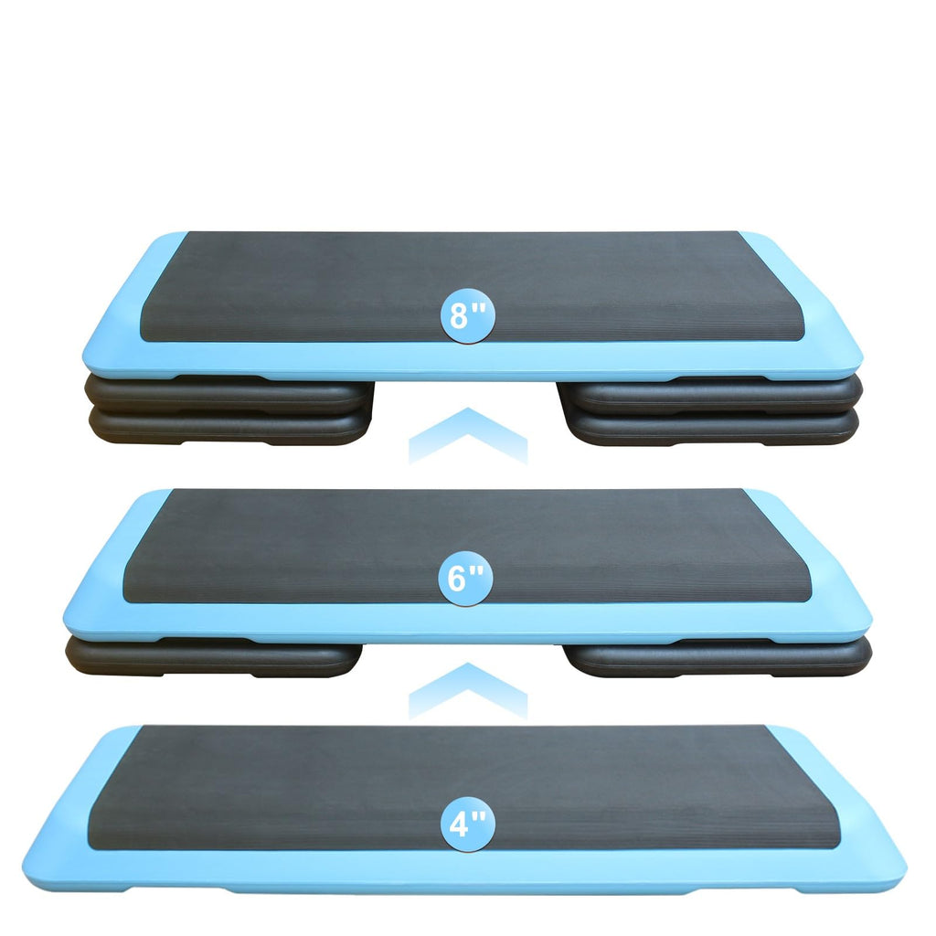 Adjustable Height Aerobic Step Platform with 4 Risers I9749