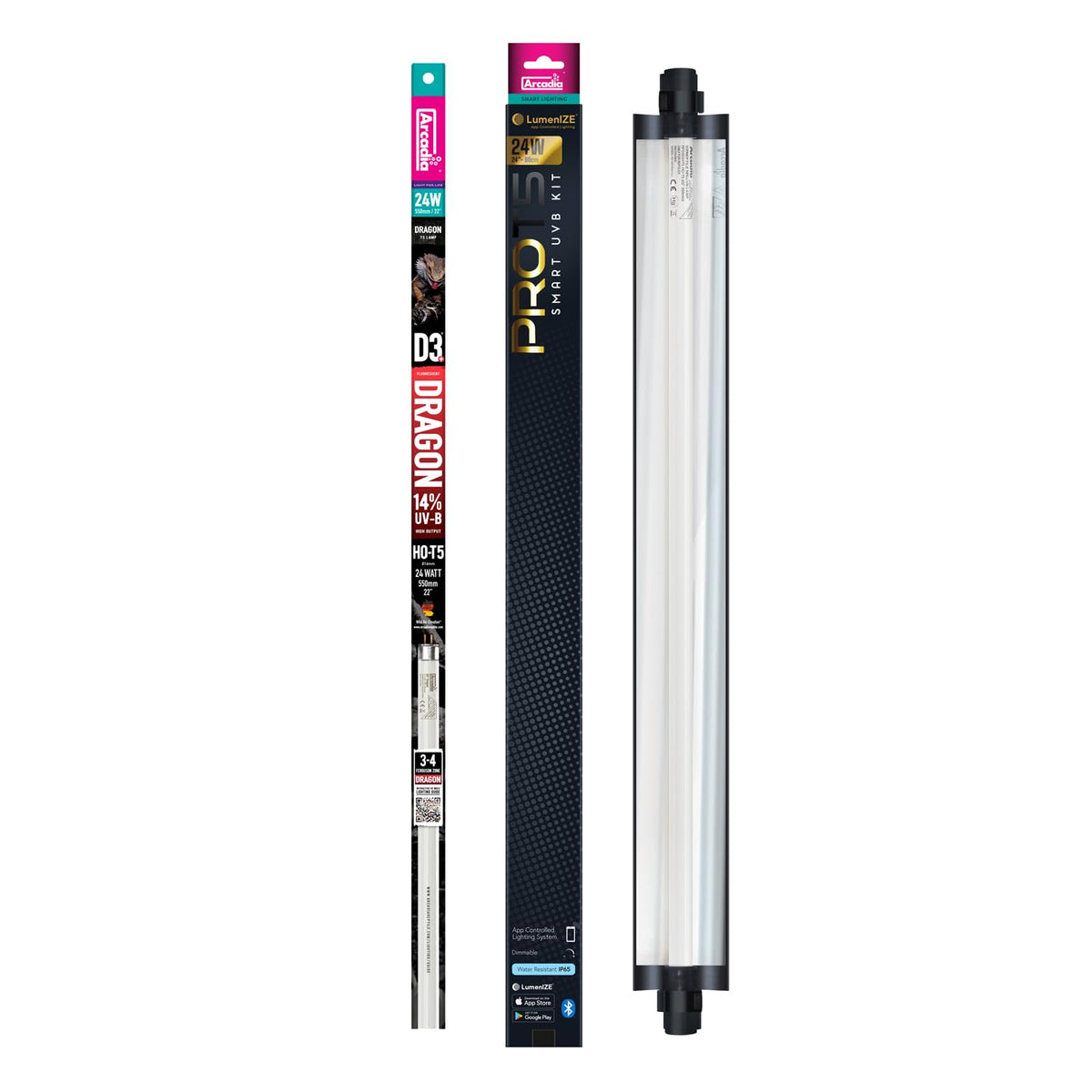 24" 24 Watts 14% UVB Reptile Light Fixture Kit G34115