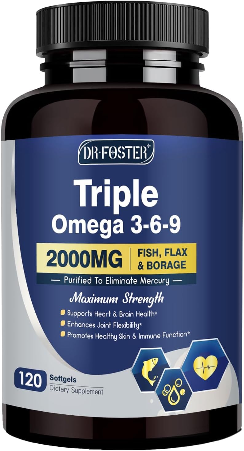 Triple Omega 3-6-9 Fish Oil 2000mg 120 Softgels S402