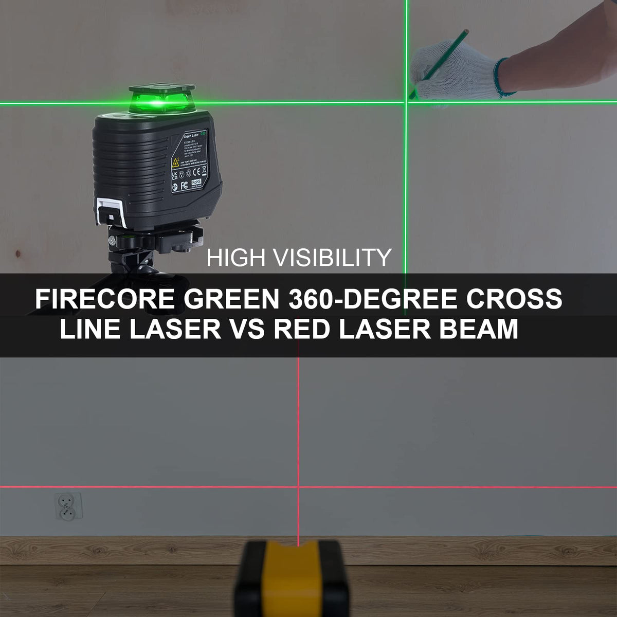360° Self Leveling Laser Level with Tripod H220747