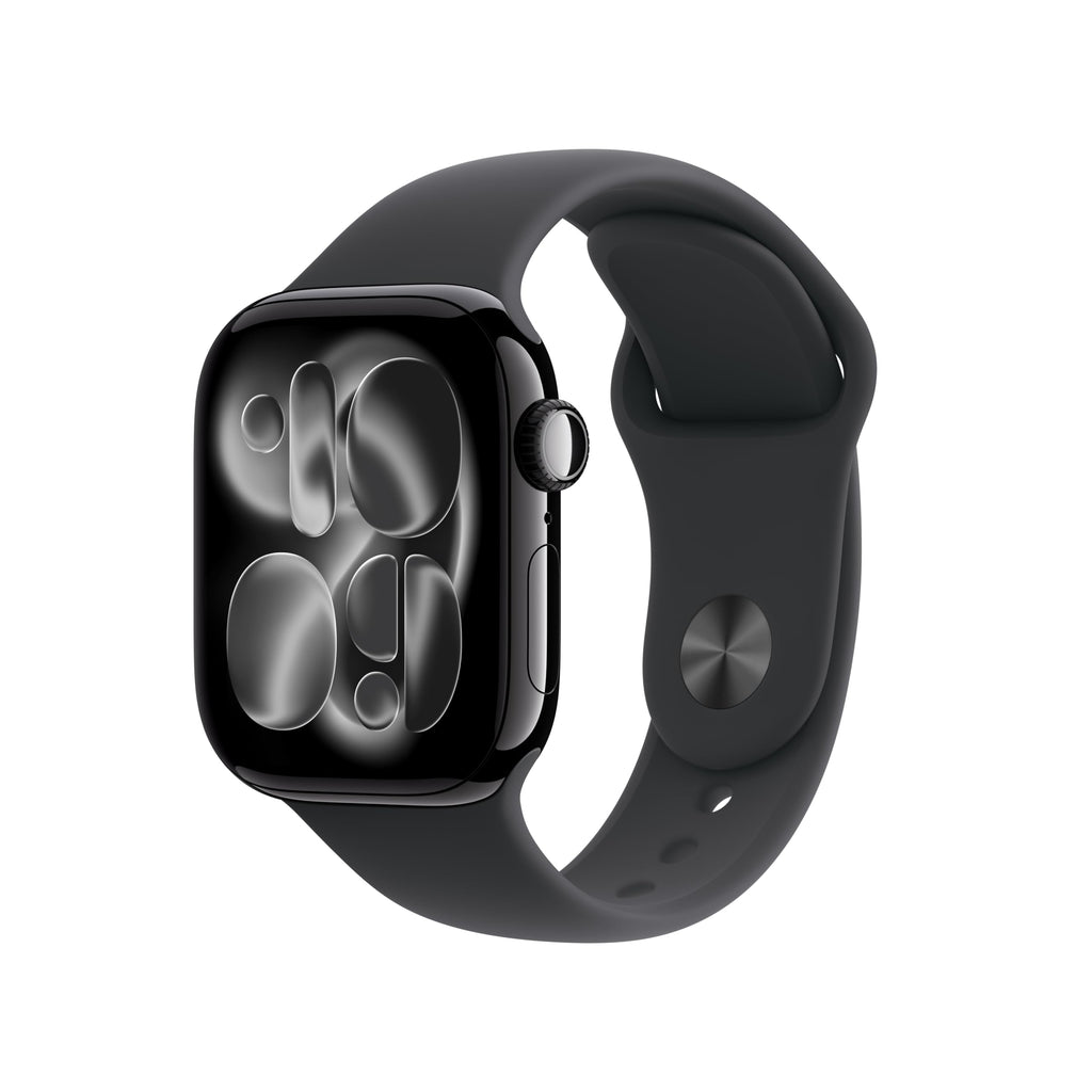 GPS 42mm Jet Black Aluminum Smartwatch with Black Sport Band U8360