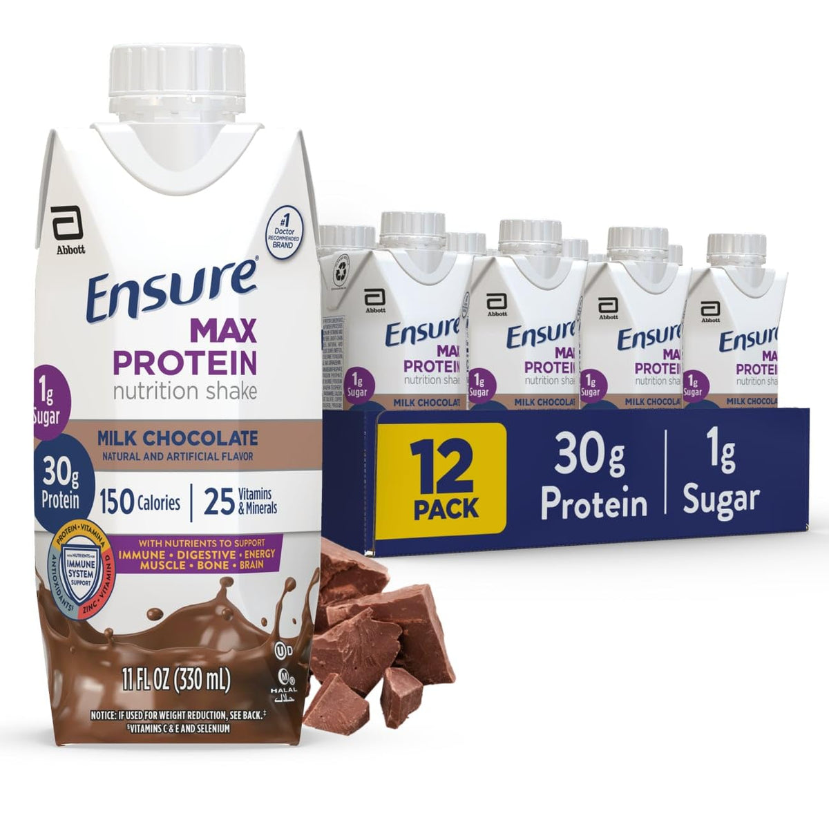 Vanilla Nutrition Shake 24 Pack and Milk Chocolate Protein Nutrition Shake 12 Pack X926