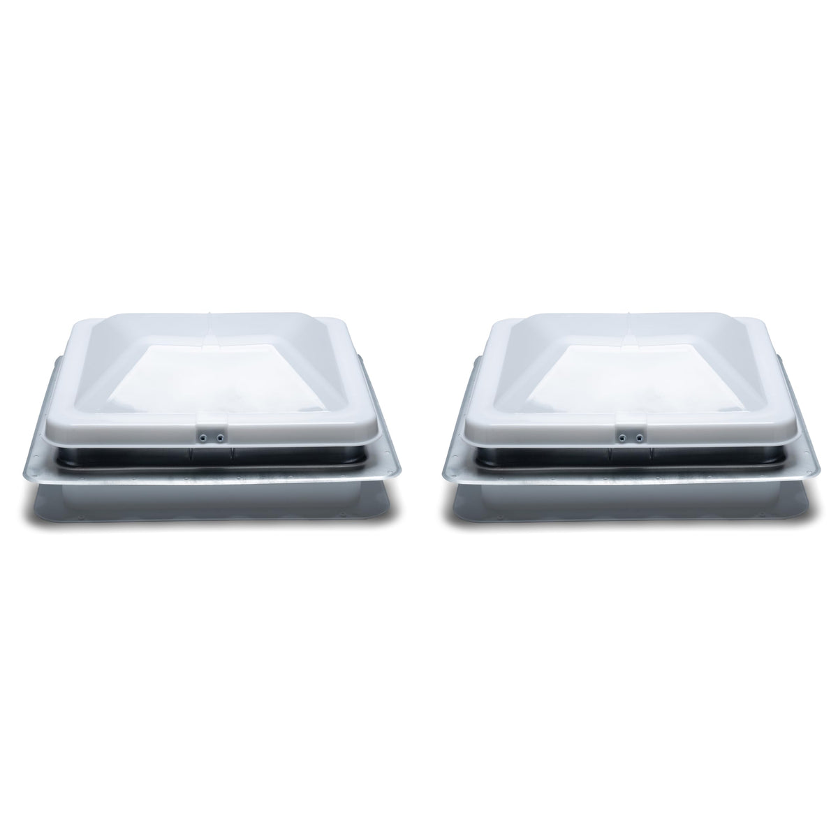 14" White Cargo Universal Roof Vents with White Lids S332