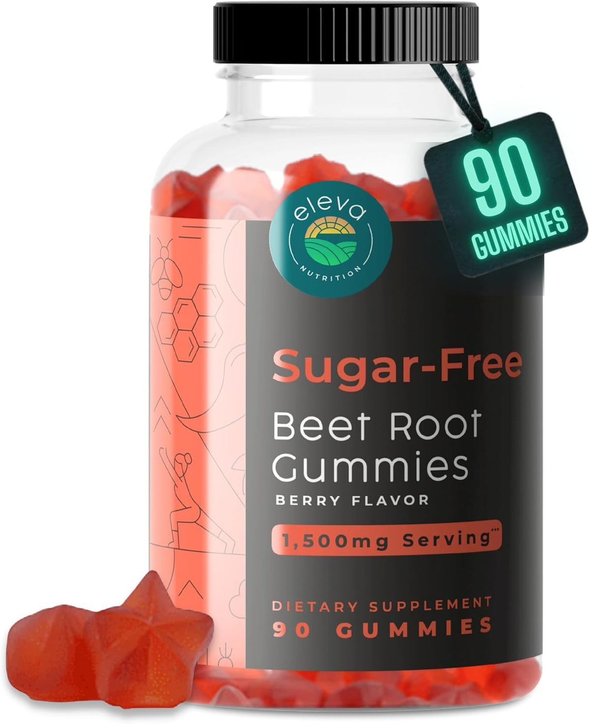 Sugar-Free Beet Root Gummies 90 Chews R397133