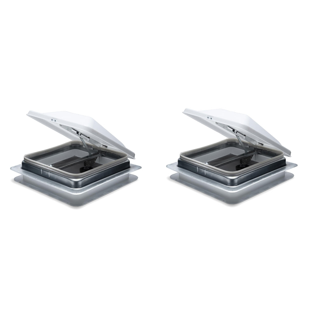 14" White Cargo Universal Roof Vents with White Lids S332