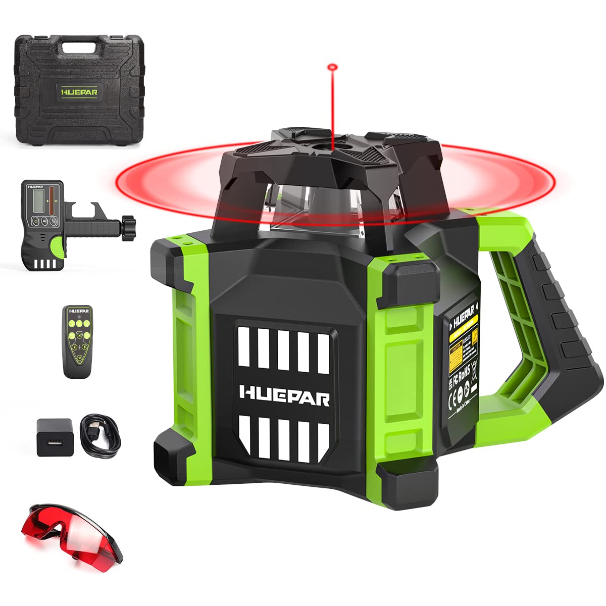 Red Self-Leveling Rotary Laser Level Kit L993