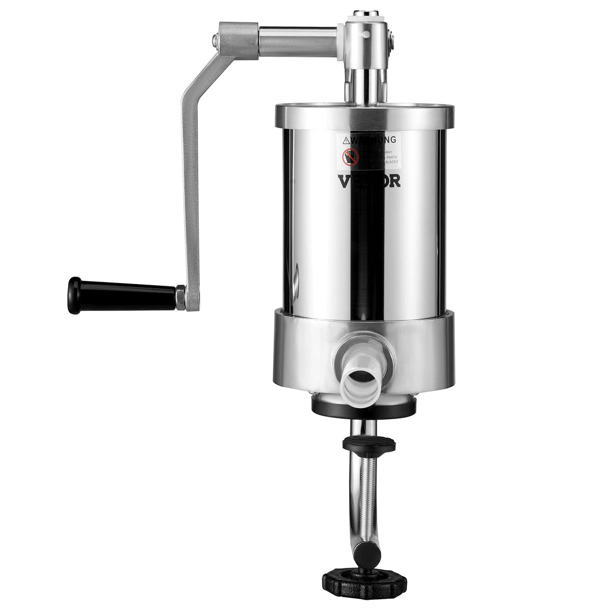2.5LBS 304 Stainless Steel Vertical Sausage Stuffer with 3 Stuffing Tubes N93885