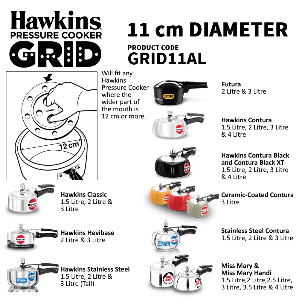 11 cm Aluminium Pressure Cooker Grid X6619