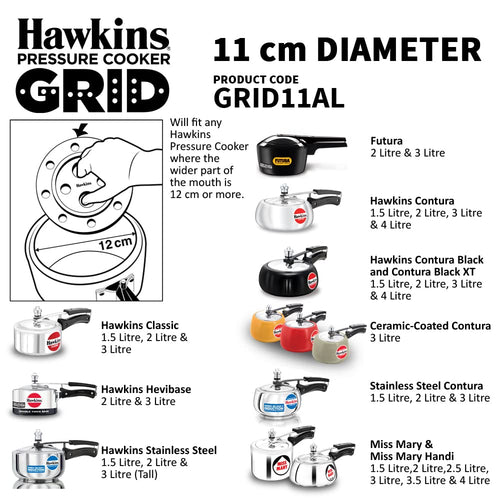 11 cm Aluminium Pressure Cooker Grid X6619