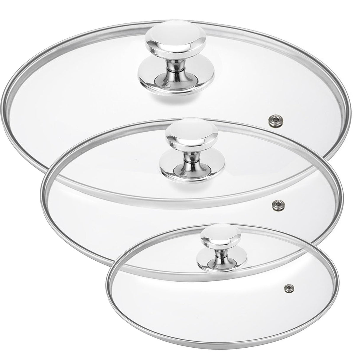3 pcs Glass Lid Replacement Set (8 In + 10.25 In + 12 In) O62065