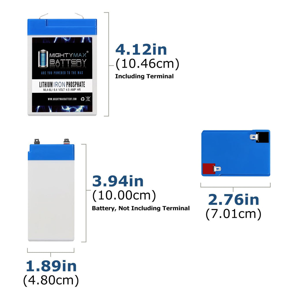 6V 4.5AH Lithium Replacement Battery U375310