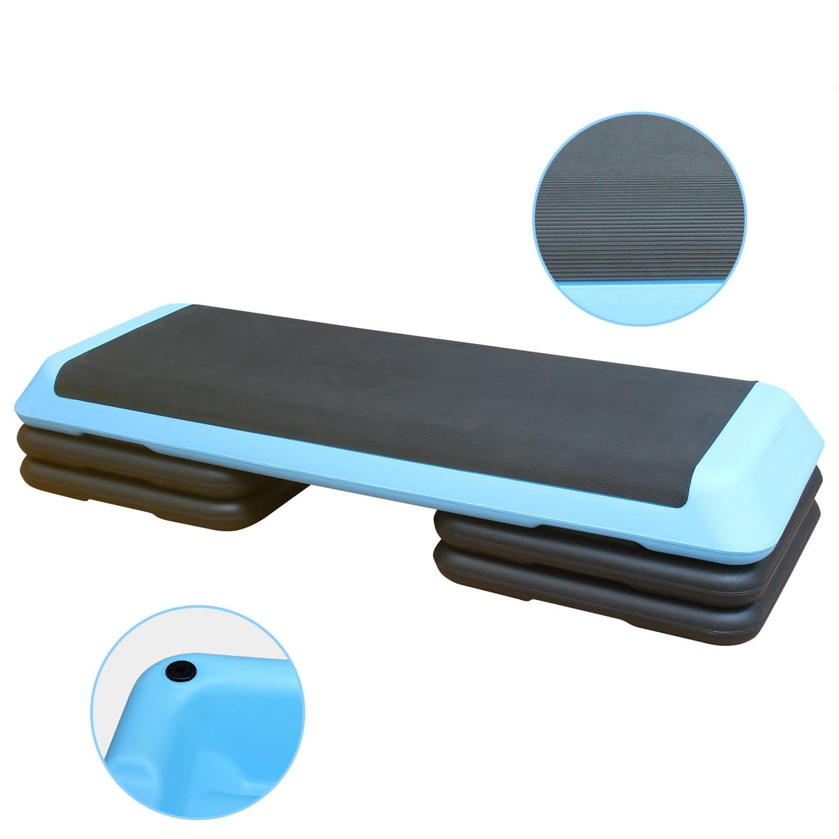 Adjustable Height Aerobic Step Platform with 4 Risers I9749