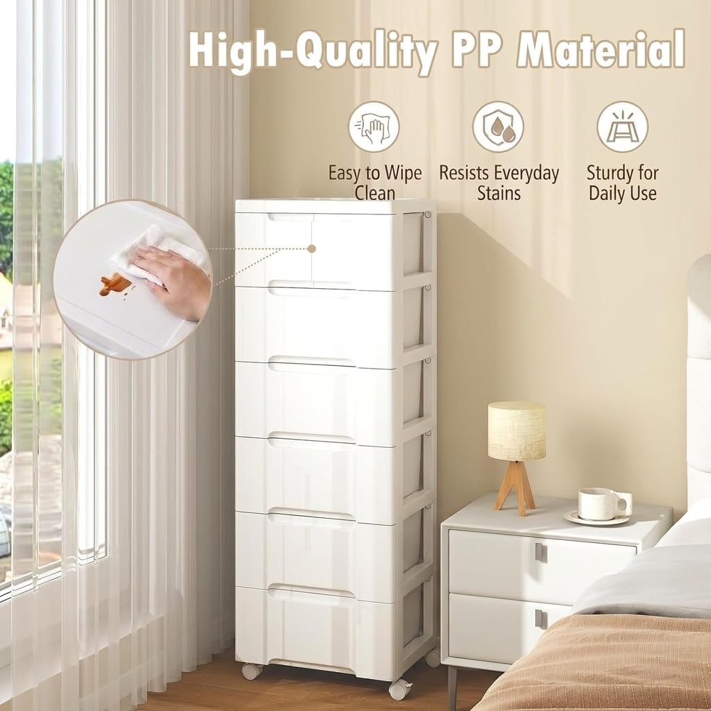 Storage Cabinet with 6 Plastic Drawers Y372930