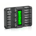 16 Bay AA AAA C D NiMH Battery Charger with LCD Display X65071