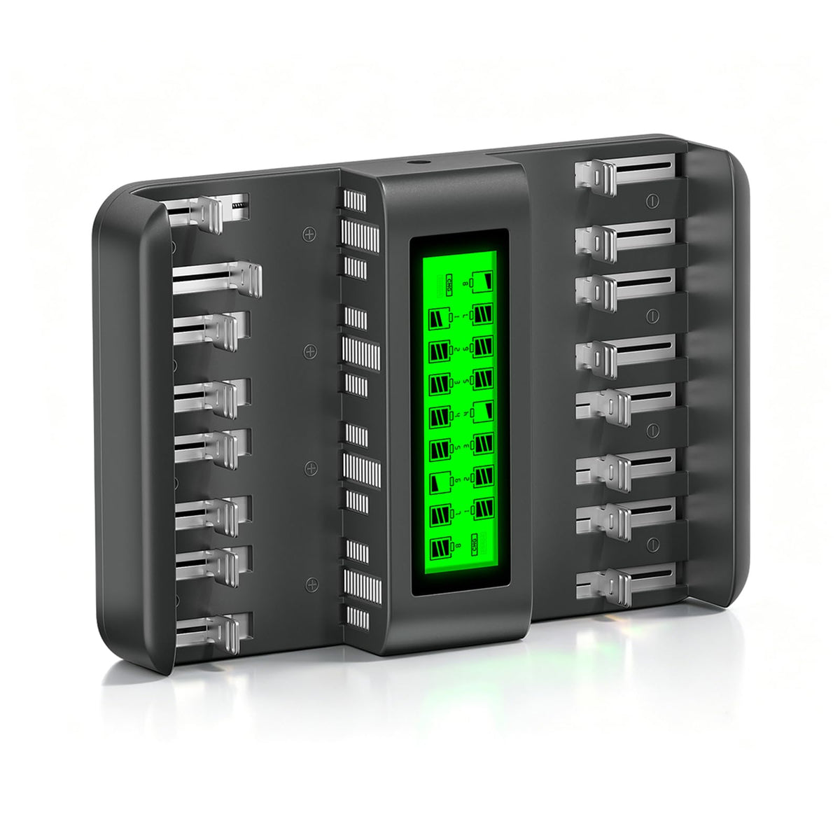 16 Bay AA AAA C D NiMH Battery Charger with LCD Display X65071