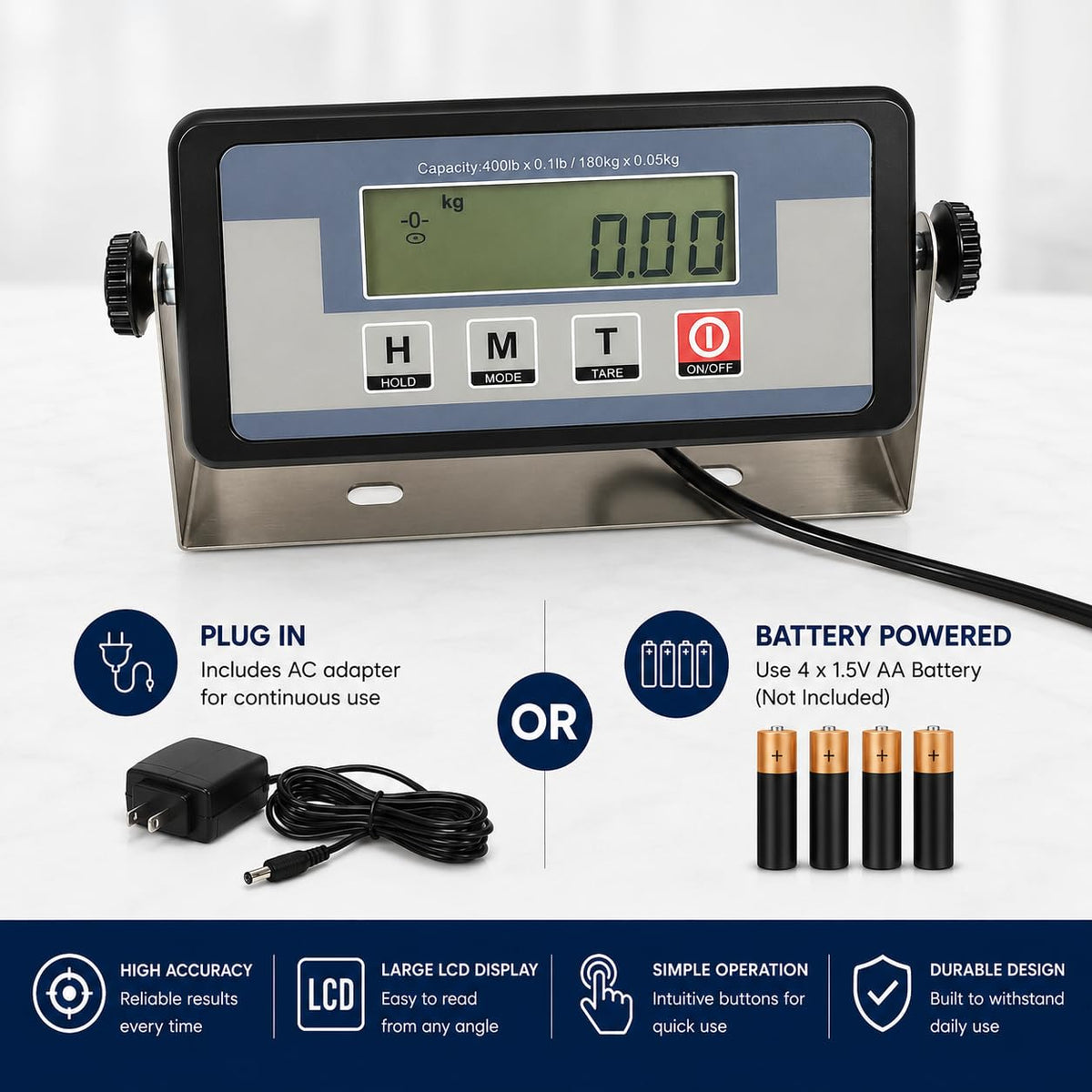 Heavy Duty 660 Pounds Veterinary Dog Scale with Stainless Steel Platform O962