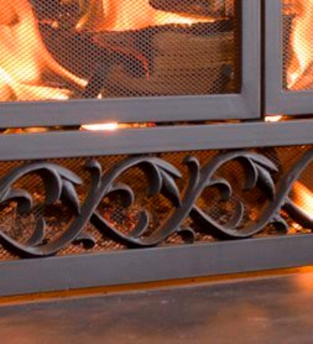 Black Metal Fireplace Screen A289