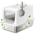 XL Stainless Steel Cat Litter Box with Lid R123660