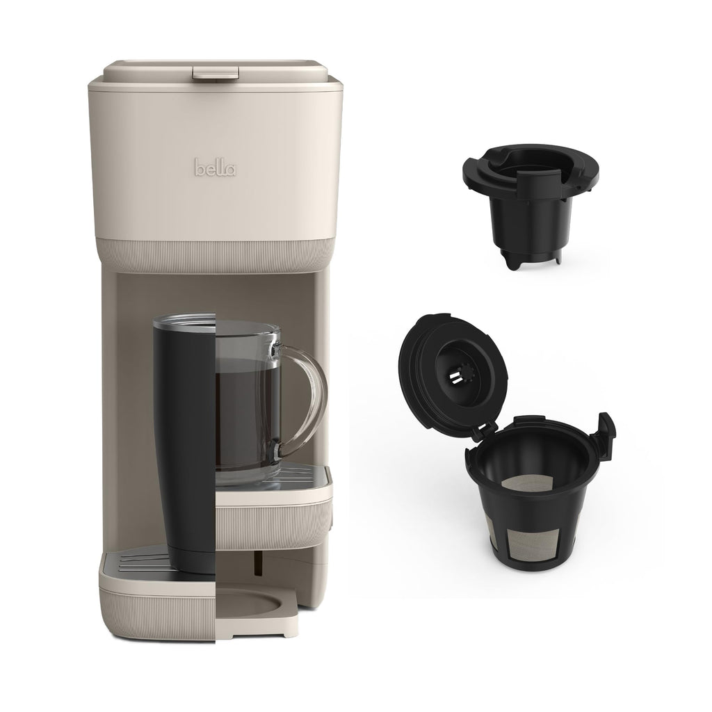 Single Serve Coffee Maker, K Cup & Coffee Ground Compatible P585