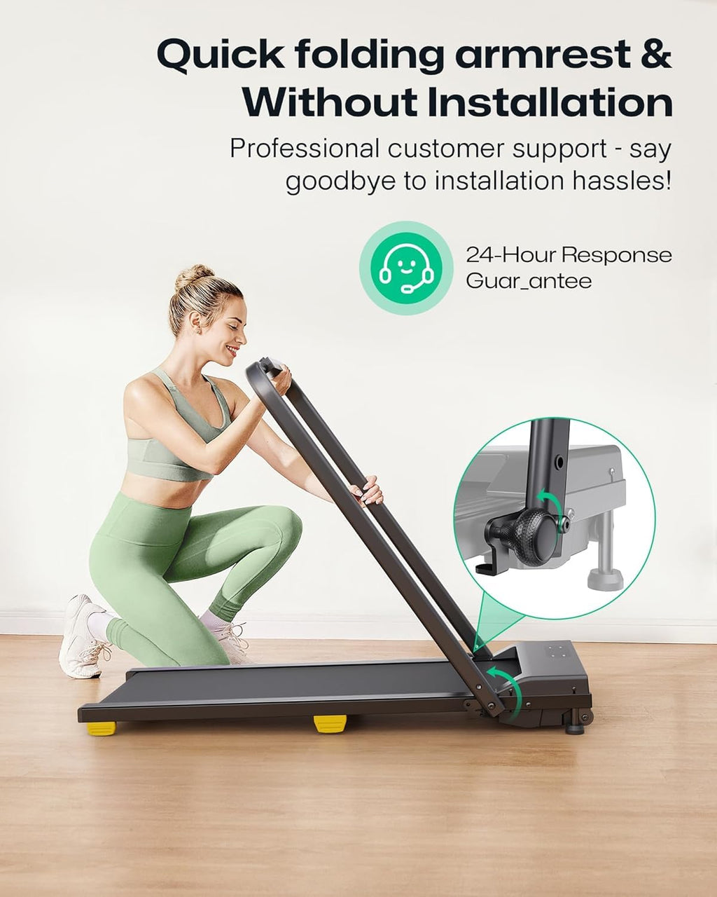 Manual Incline 2.5HP Portable Walking Treadmill R2055