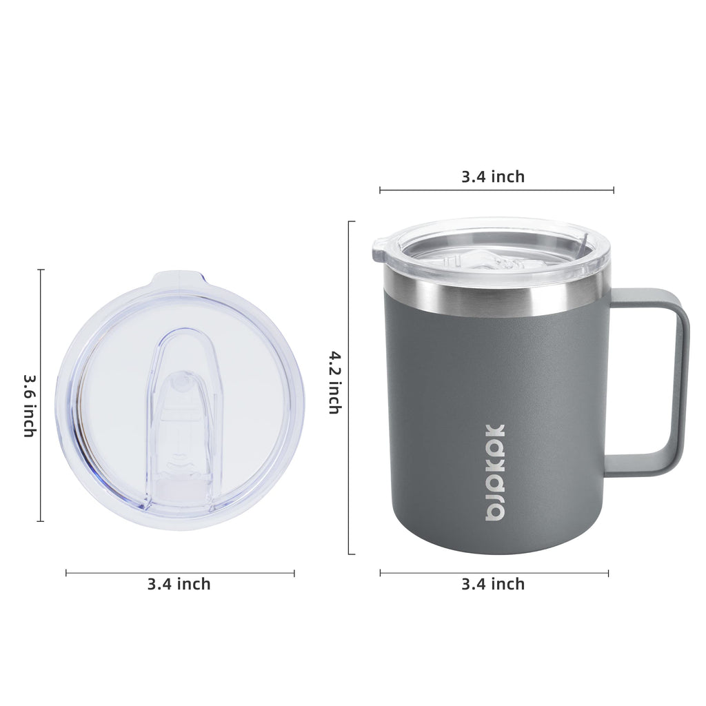 2PCS 14oz Insulated Stainless Steel Coffee Mug with Lid V677119