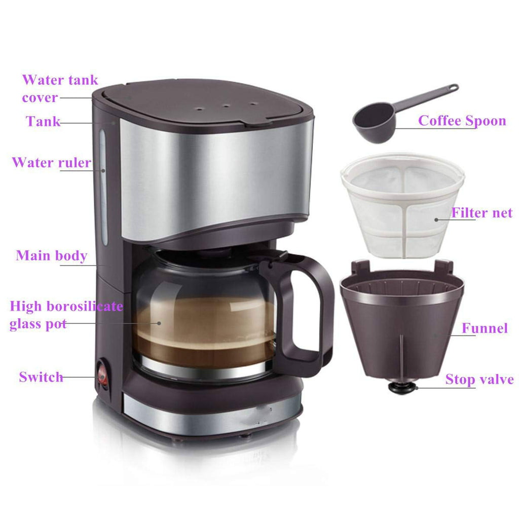 Mini 5 Cup Aluminum Mocha Espresso Coffee Maker D43328