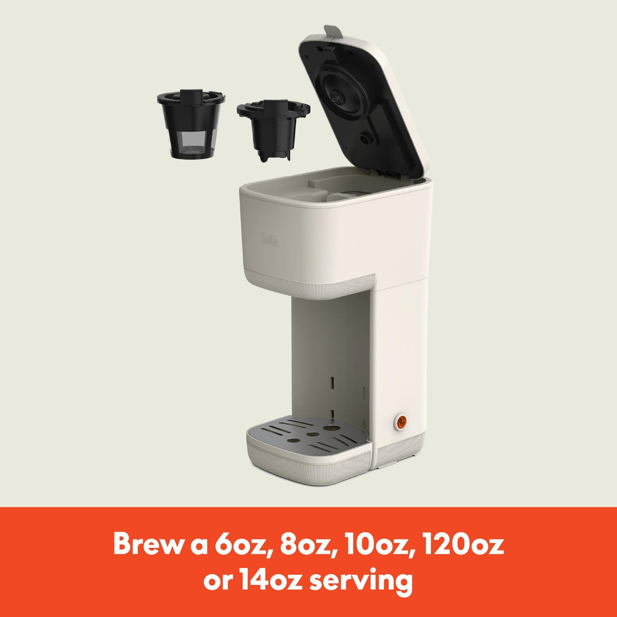 Single Serve Coffee Maker, K Cup & Coffee Ground Compatible P585