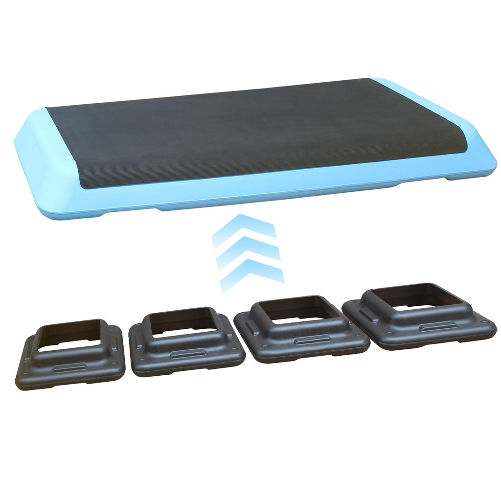 Adjustable Height Aerobic Step Platform with 4 Risers I9749