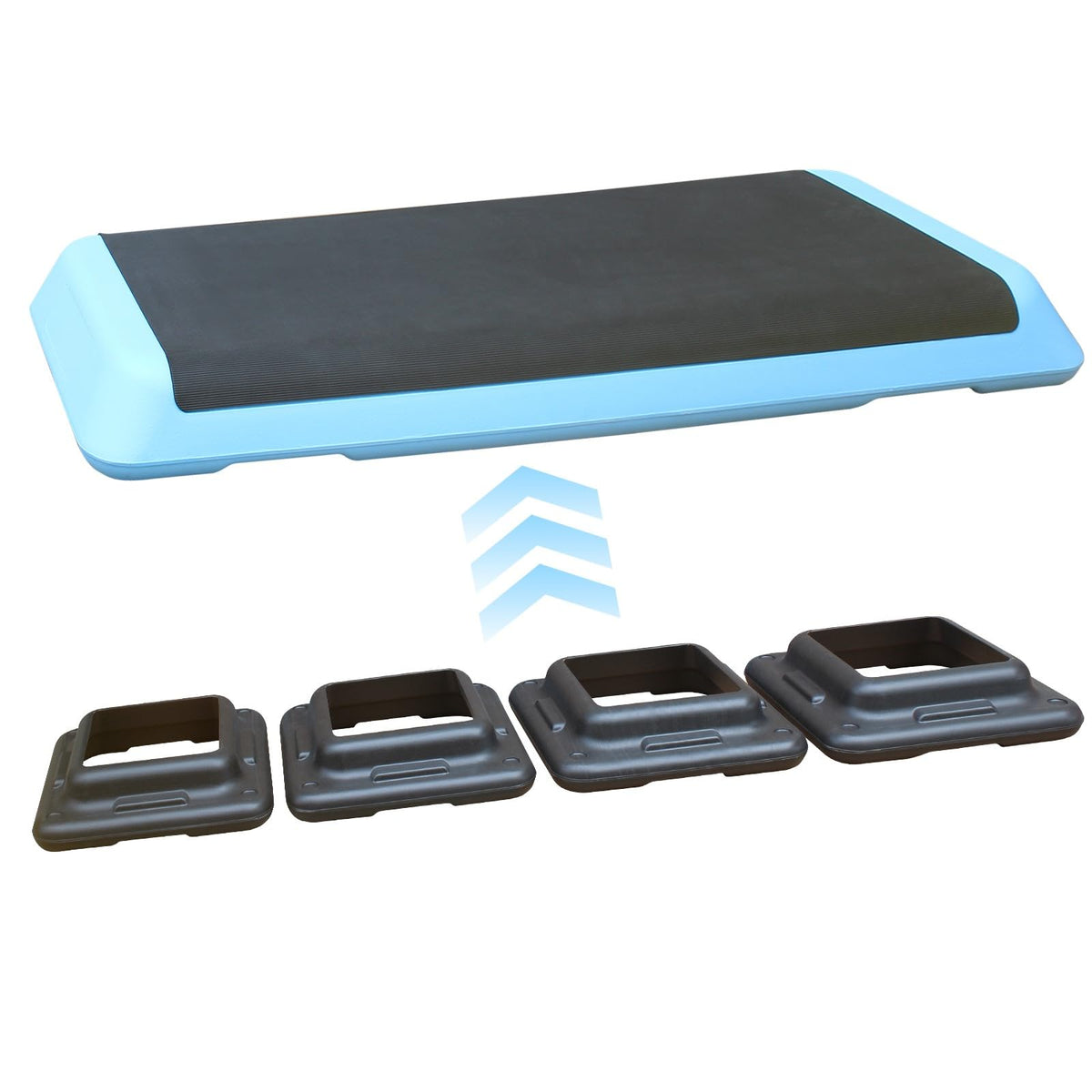 Adjustable Height Aerobic Step Platform with 4 Risers I9749