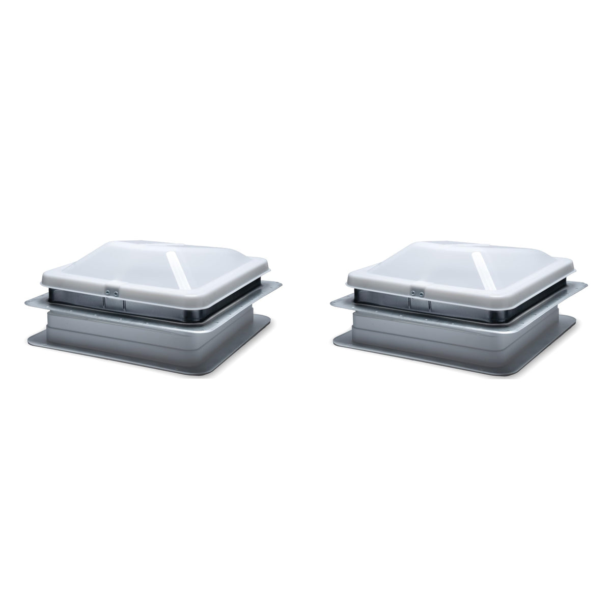14" White Cargo Universal Roof Vents with White Lids S332