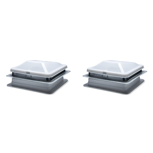 14" White Cargo Universal Roof Vents with White Lids S332