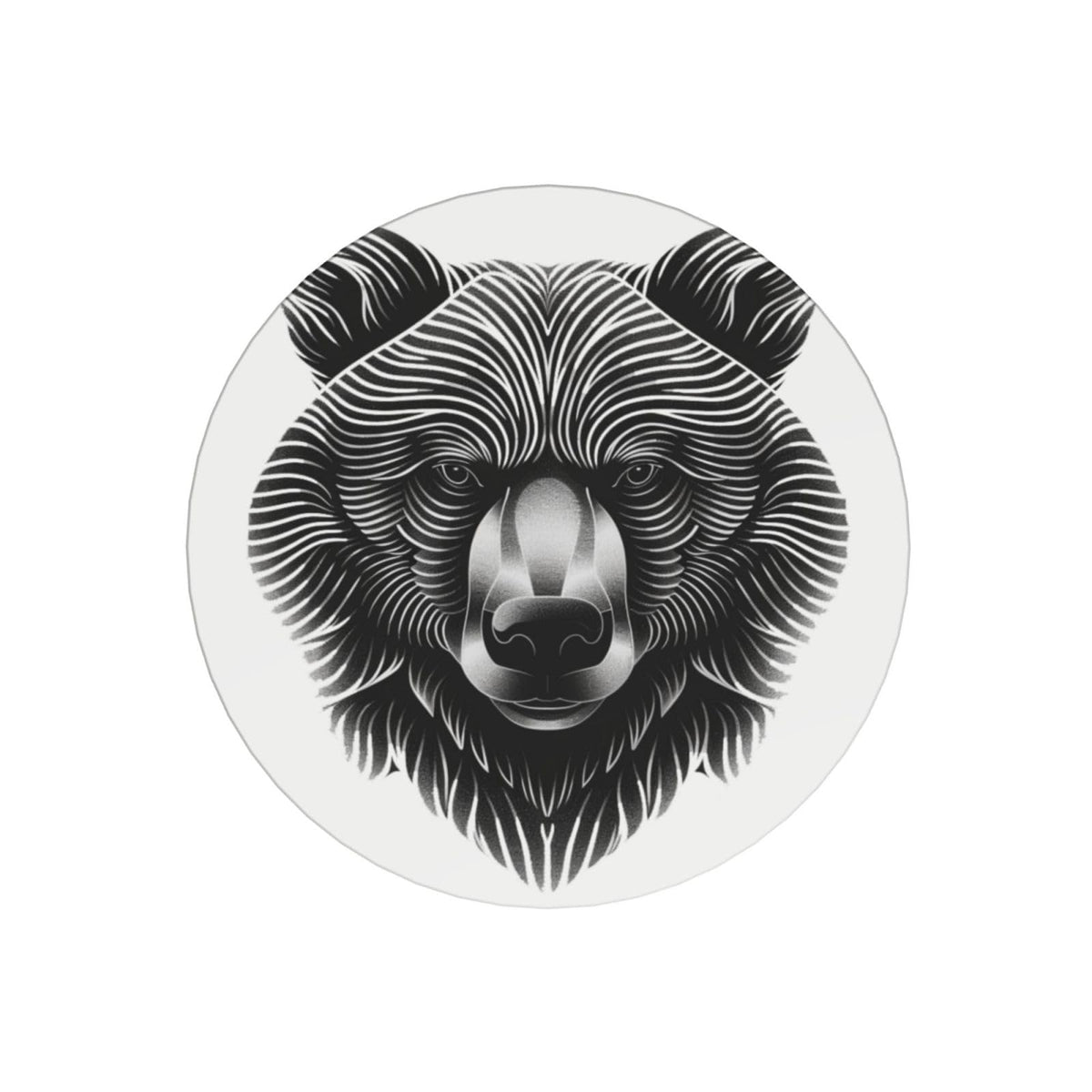 Black and White Bear Head Ceramic Coasters Set of 6 X1413