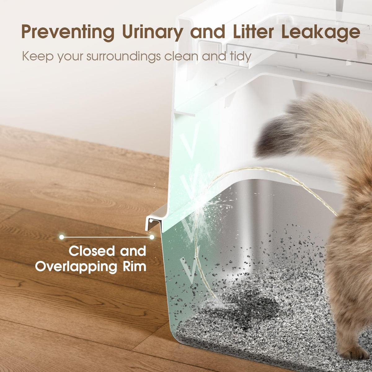 XL Stainless Steel Cat Litter Box with Lid R123660