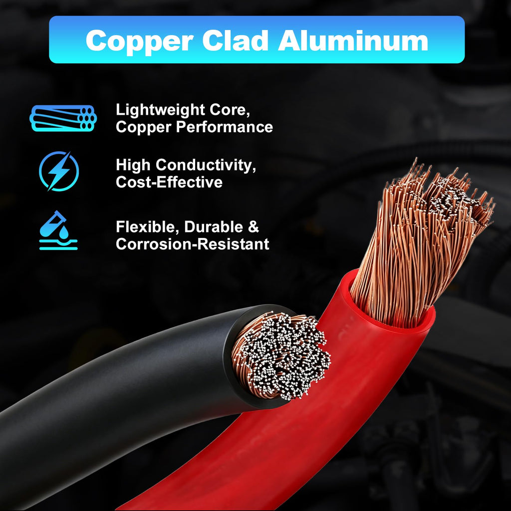 1/0 Gauge Copper Clad Aluminum Wire Kit with 250A ANL Fuse Holder X852917