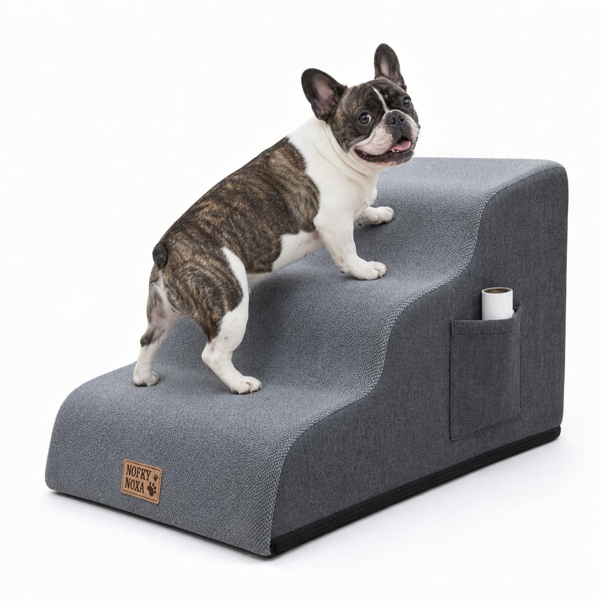 15.7" H Non-Slip Foam Dog Stairs with Storage Pocket I2981