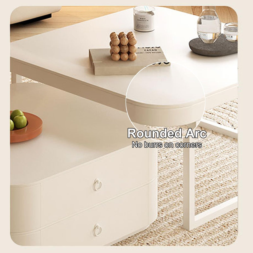Brown Glass Coffee Table Set of 2 K2779