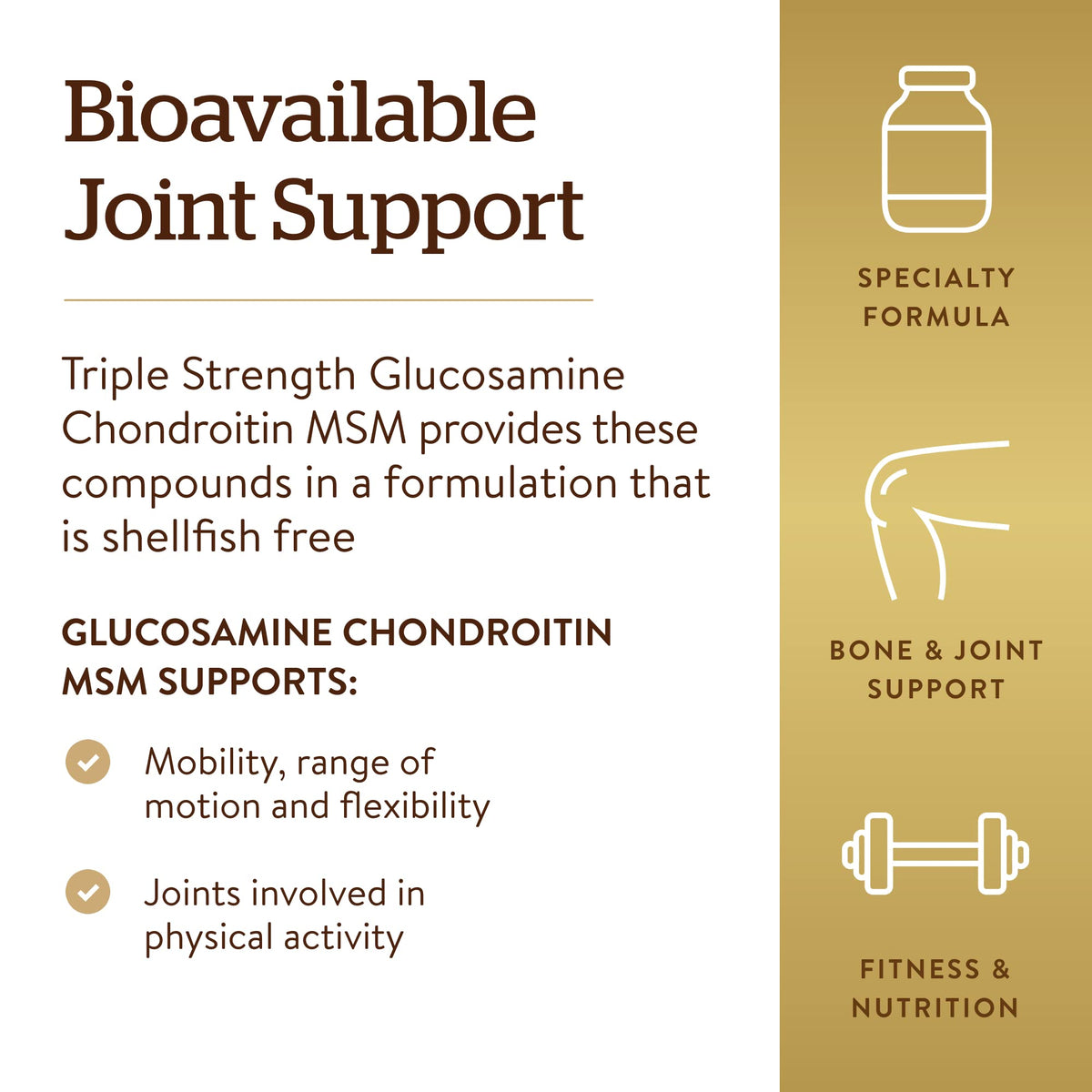 120 Tablets Glucosamine Chondroitin MSM N81444