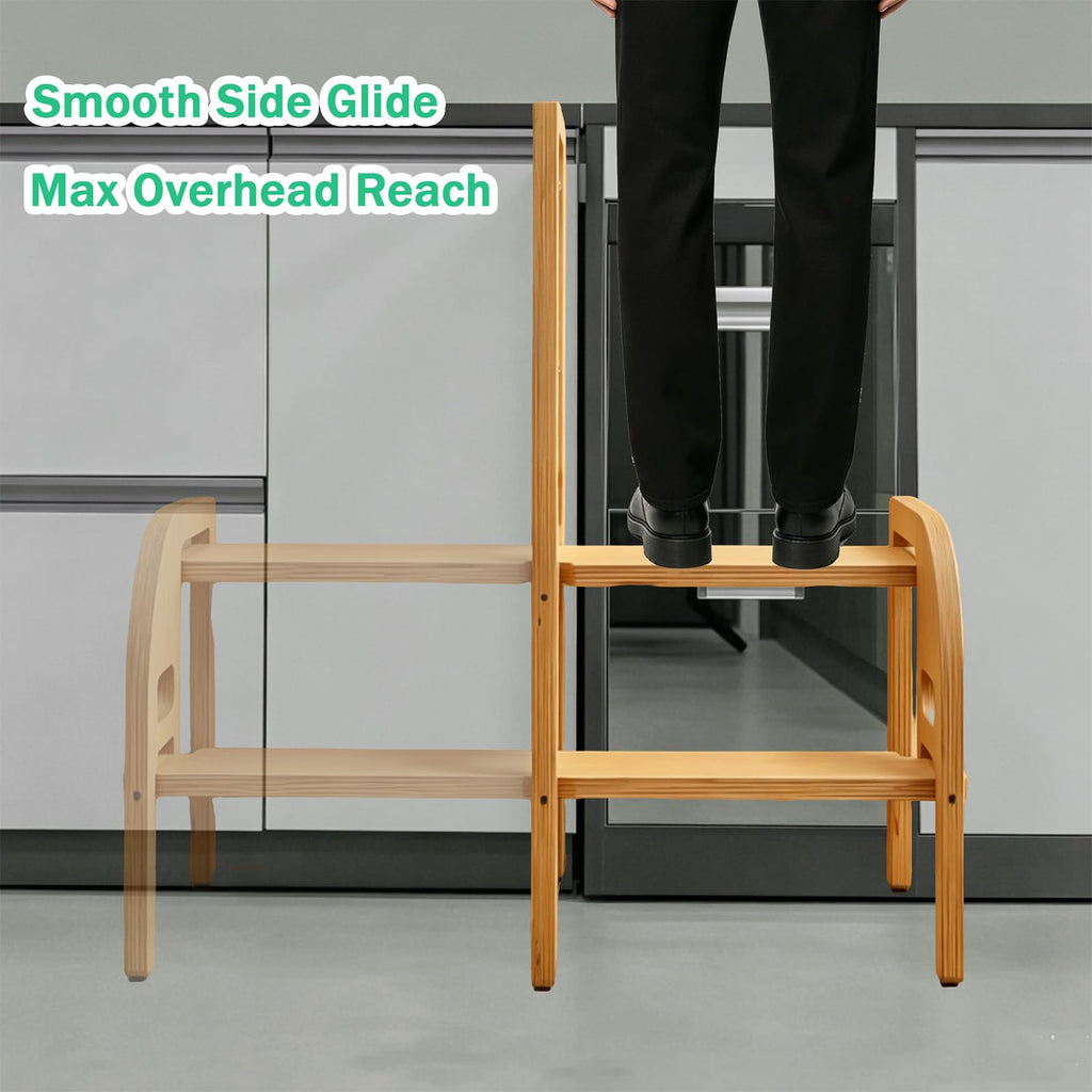 2 Step Foldable Wooden Ladder K61789