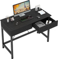 Black Wooden Computer Desk with Drawers Q664993