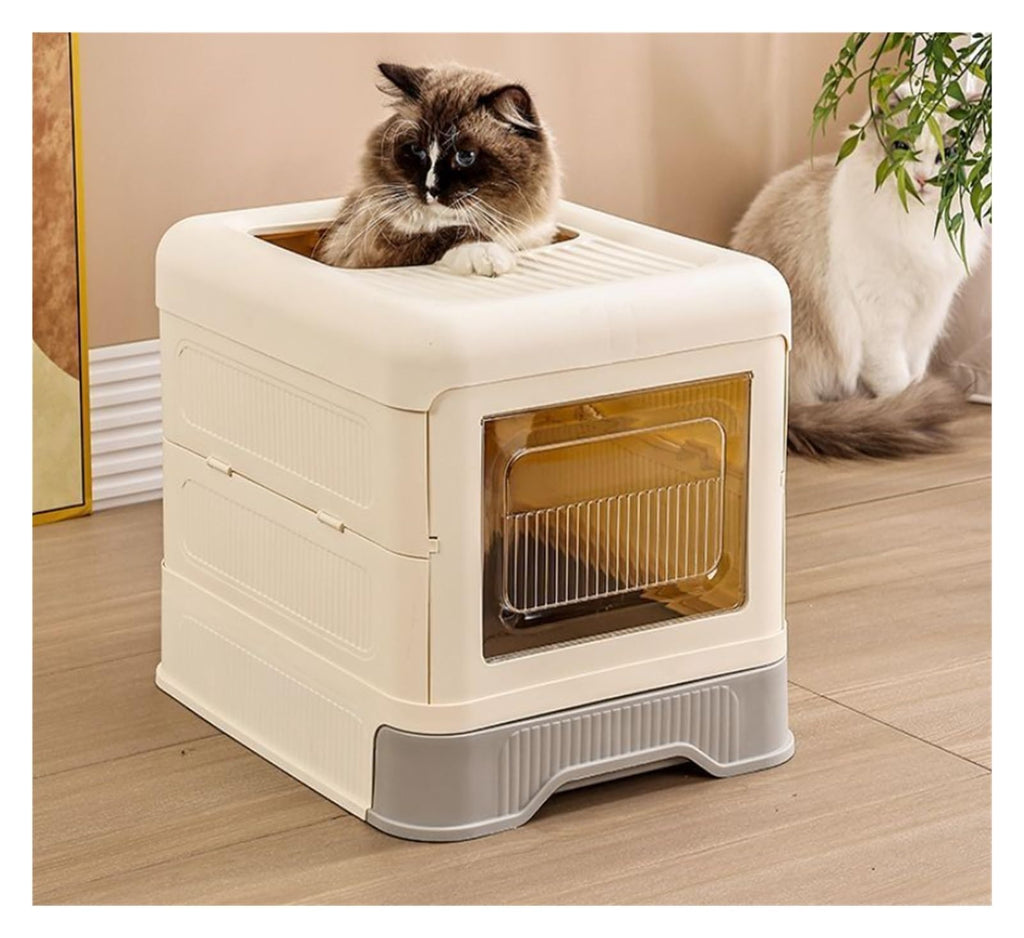 Fully Enclosed Cat Litter Box with Lid and Drawer K1760